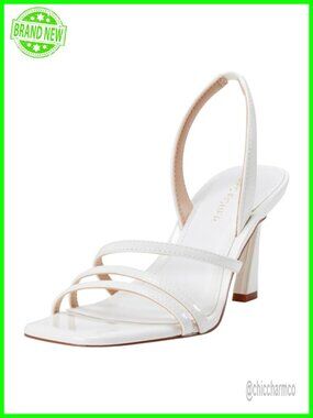Marc Fisher Nalina Faux Patent Leather Stiletto Heeled Slingback Sandal